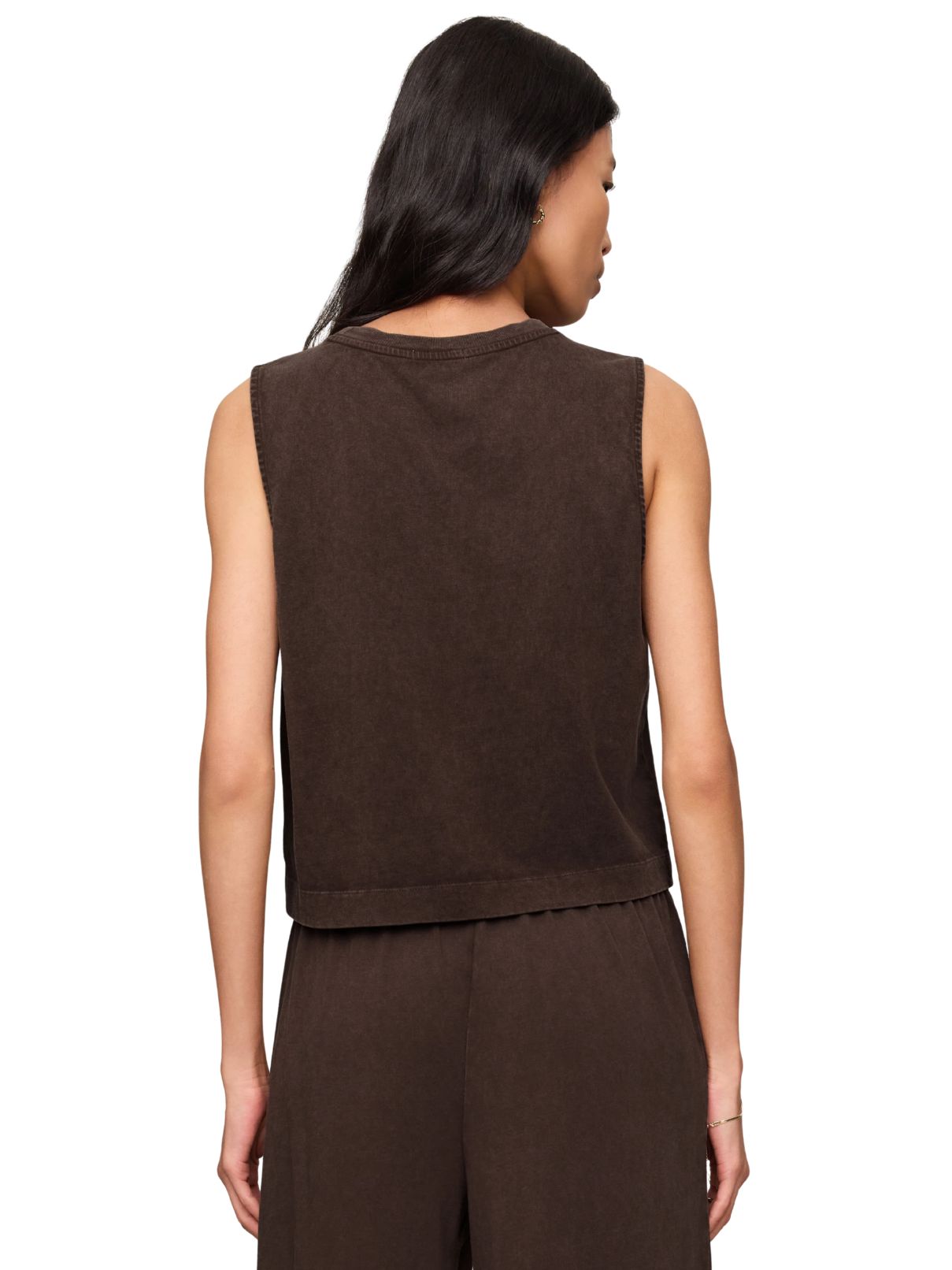 Z Supply Sloane Cotton Jersey Tank – Dark Chocolate