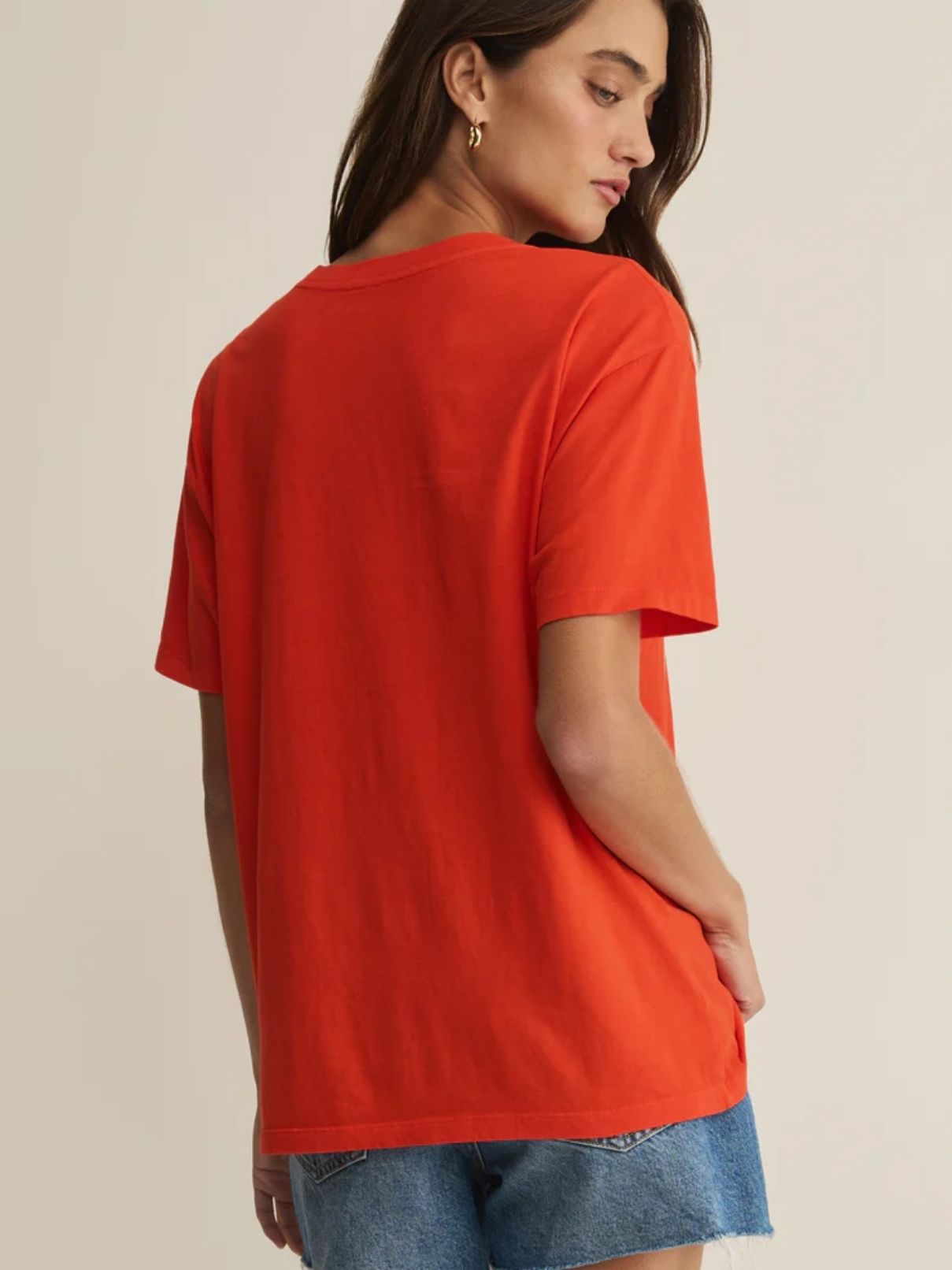 Z Supply Sweetheart Boyfriend Tee in Lychee