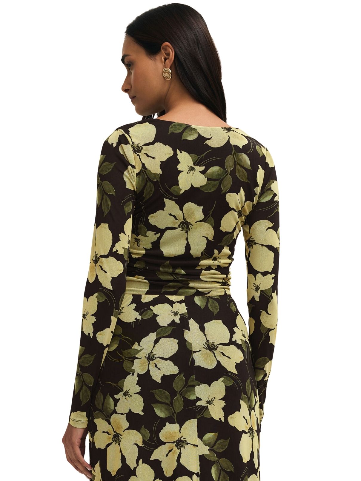 Z Supply Taysha Ren Floral Mesh Top in Sunnyside