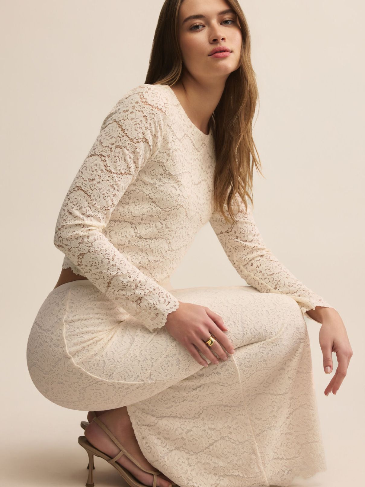 Z Supply Via Lace Midi Skirt