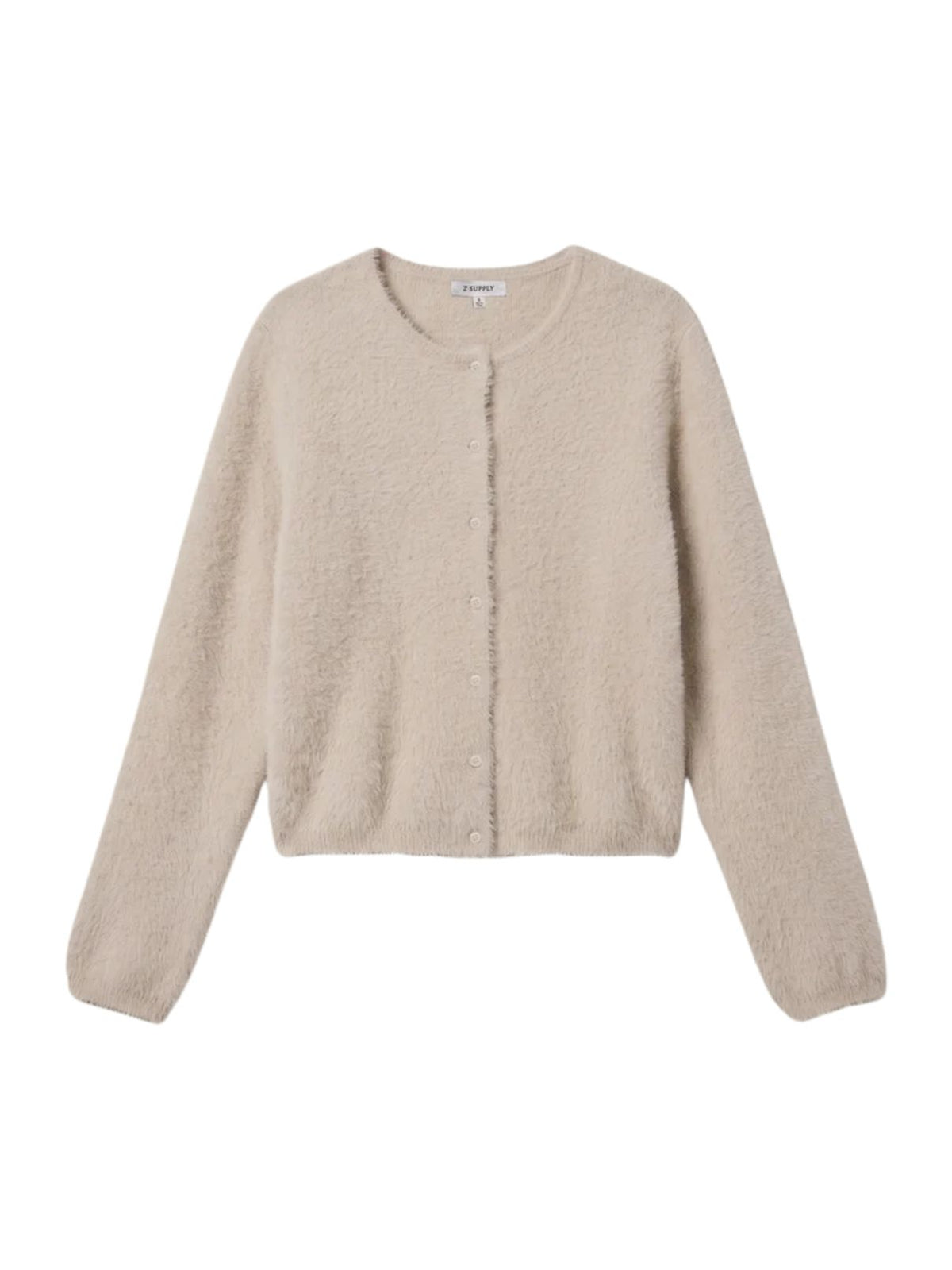 Z Supply Winterglow Fluffy Cardigan in Frosted Pearl