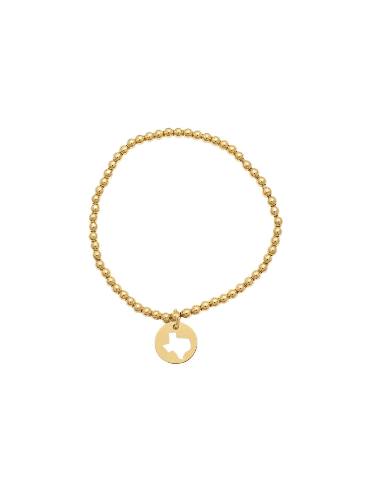 enewton Classic Gold 3mm Bead Bracelet with Texas Gold Disc