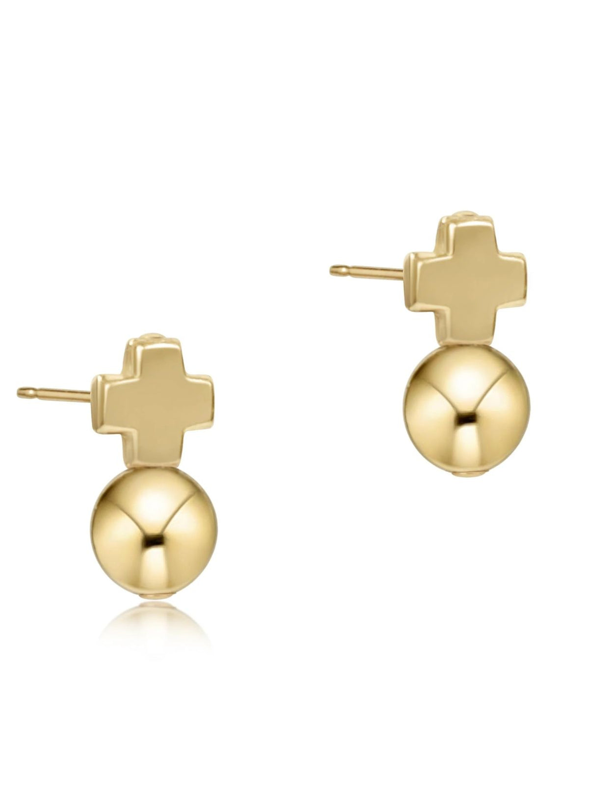 enewton Signature Cross Gold Stud Earrings