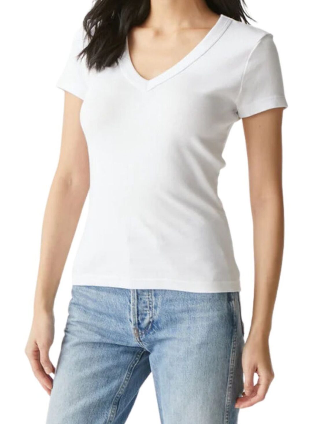 michael stars nikki vneck tee in white