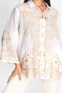 3j workshop devere kimono sleeve shirt in white 103509