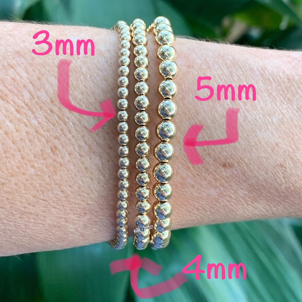 3mm gold bead bracelet 99160