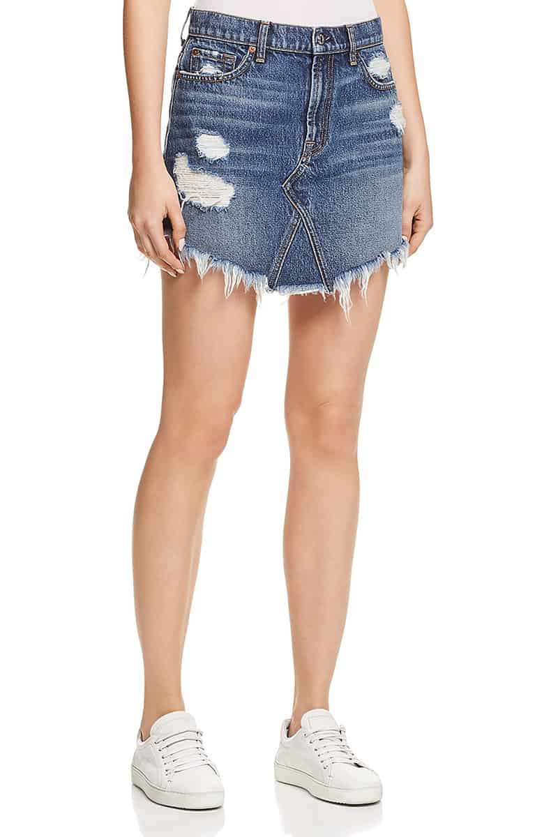 7 for all mankind jean skirt