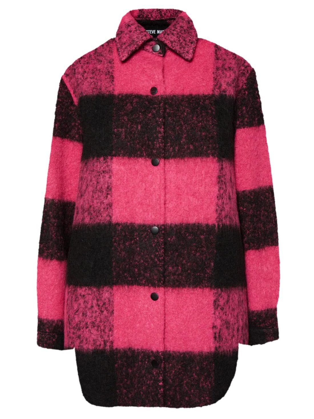 bb dakota by steve madden eldridge shirt jacket in hot pink/black