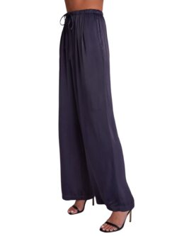 bella dahl easy pleated wide pant in odyssey grey