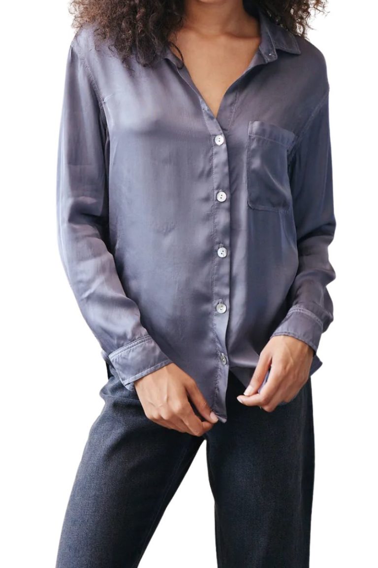 bella dahl l/s oversized smoke shadow blouse