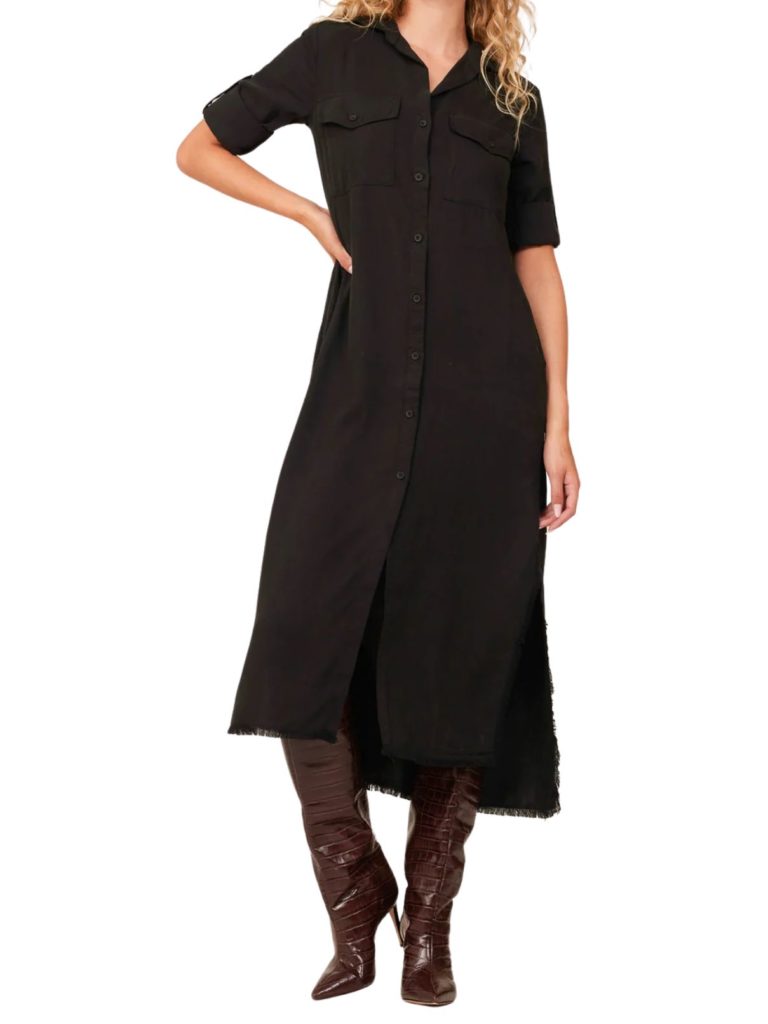 bella dahl maxi dress in vintage black