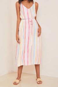 bella dahl sleeveless belted scala stripe print dress 107736
