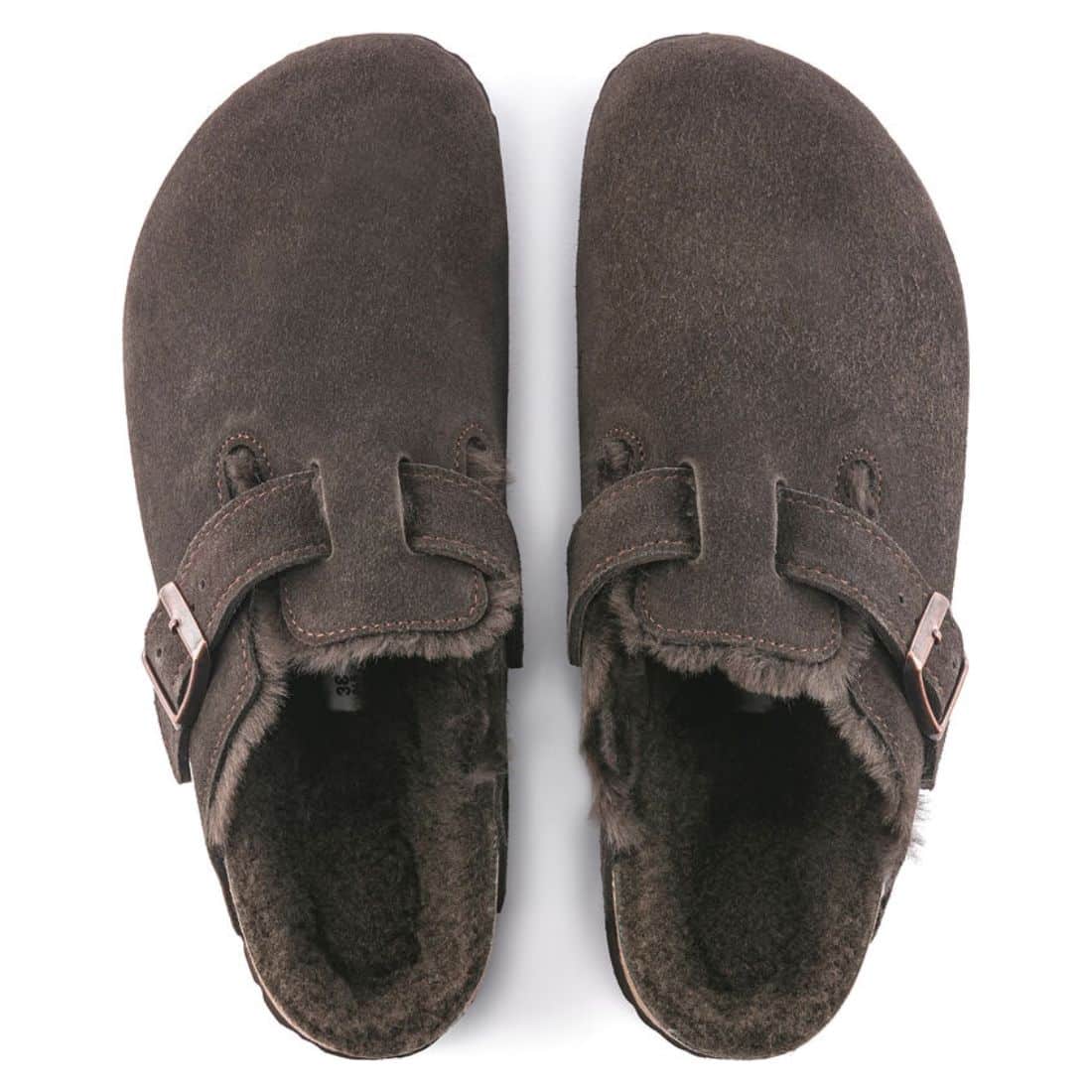 Birkenstock Boston Shearling Mocha Suede