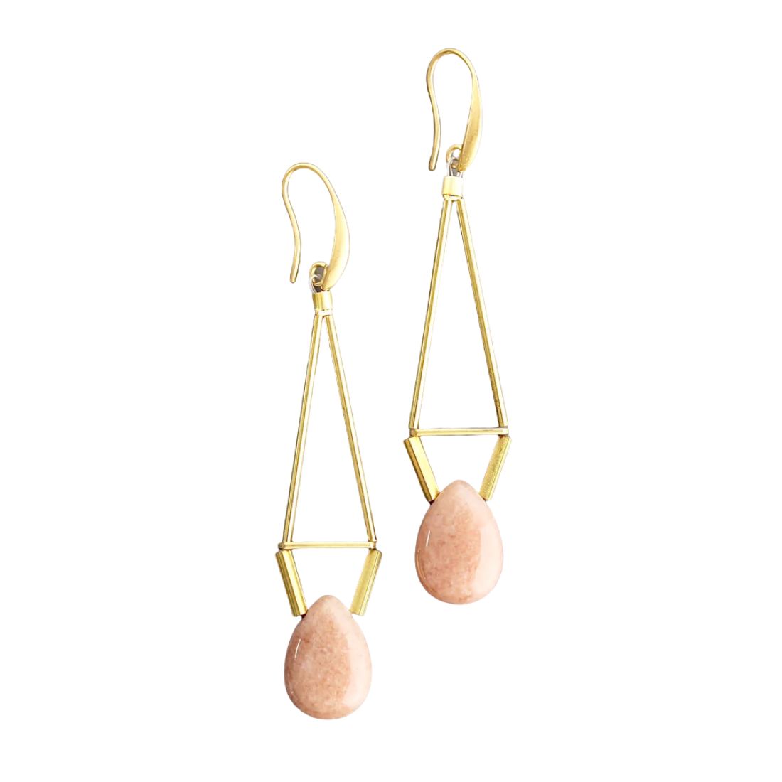 blush and brass earring 111834