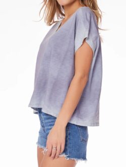 bobi la s/s vneck tee in rainstorm