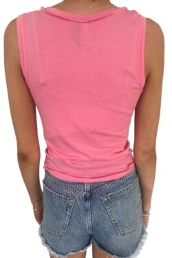 bobi reverse seam tee in bubblegum