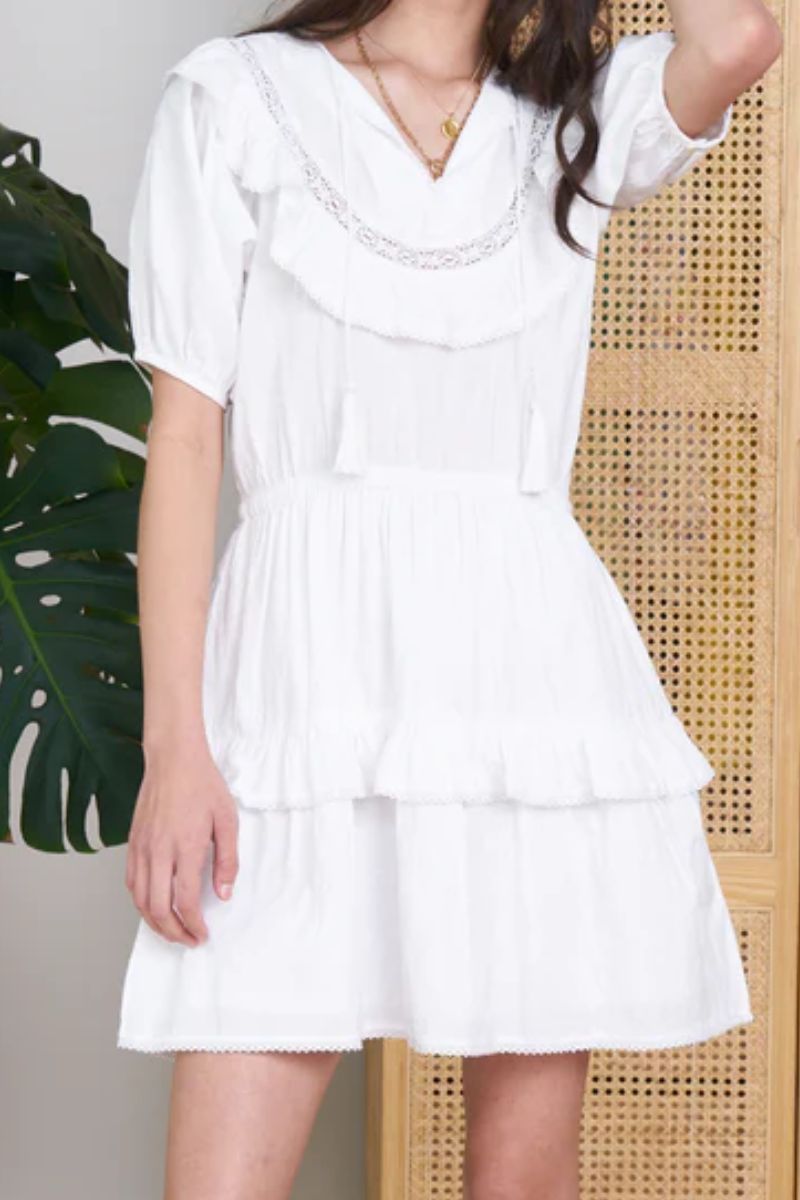 carmela dress in white