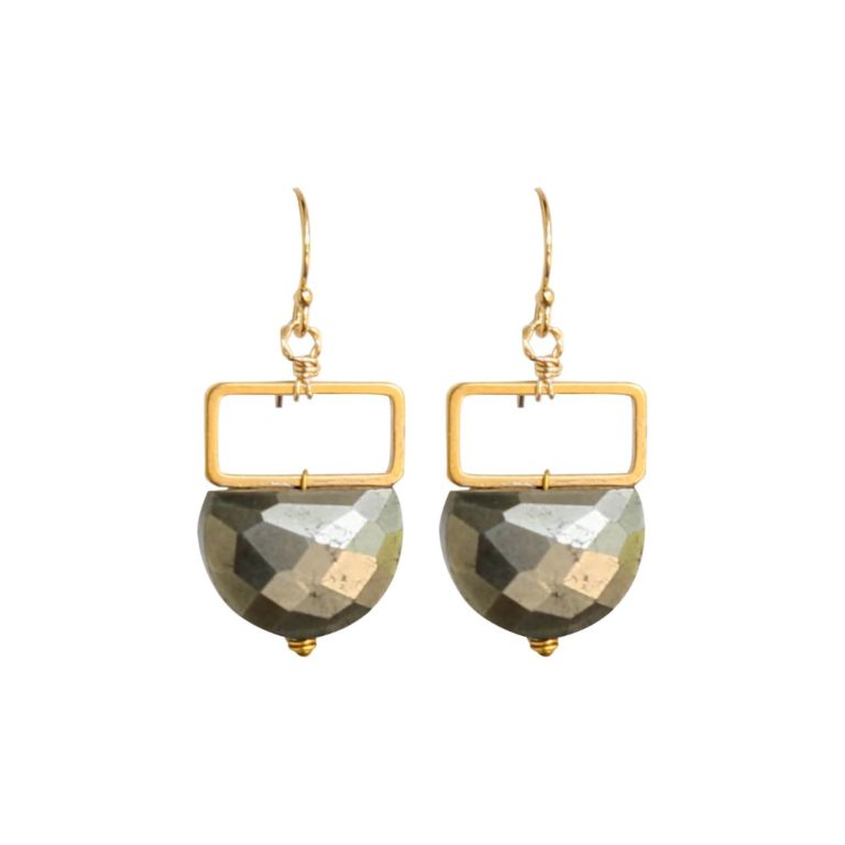 catherine page clutch pyrite earring
