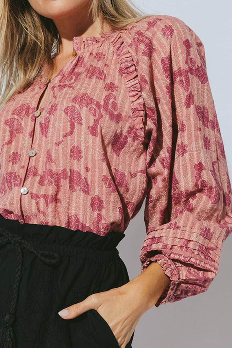 cleobella remmy blouse in batik 103508