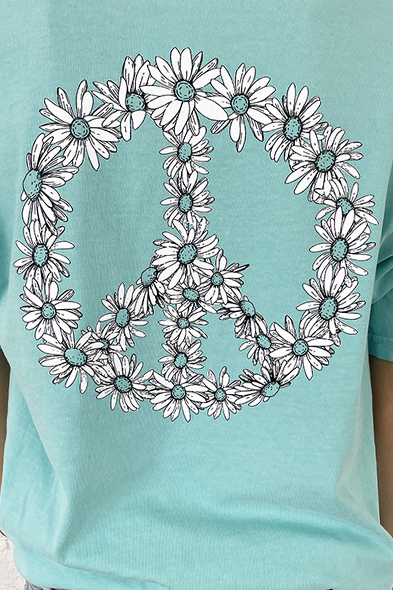 cotton island ss daisy tee in chalky mint 87605