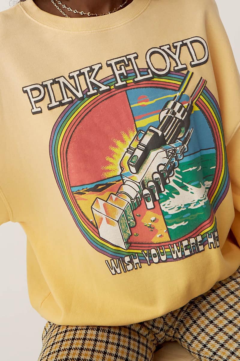 wish you were here sweatshirt pink floyd