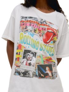 daydreamer rolling stones time waits for no one tee in vintage white