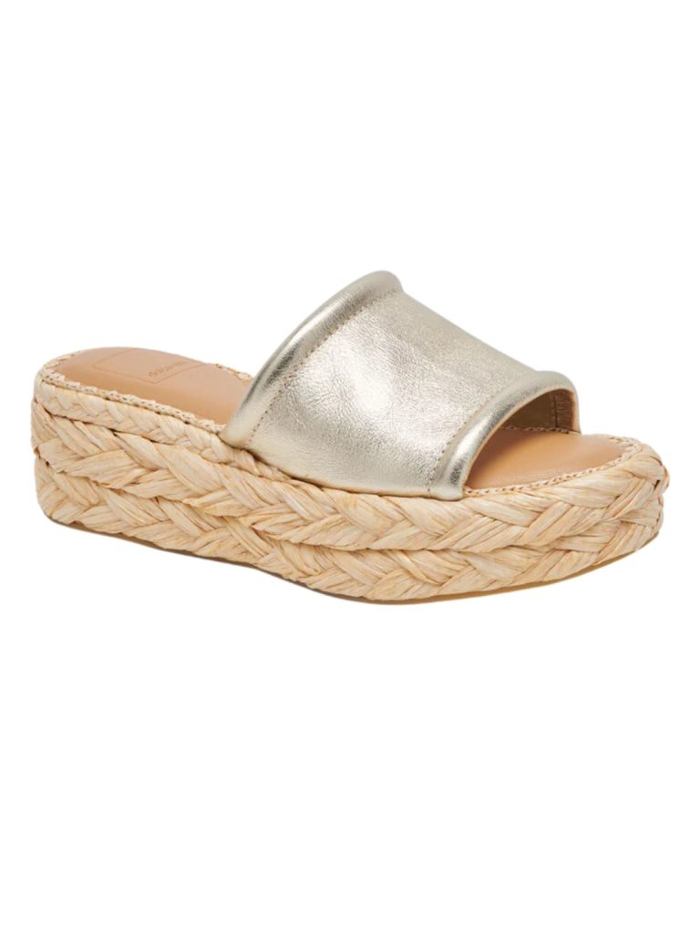 dolce vita chavi sandal in lt gold metallic leather