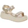 Dolce Vita Debra Sandal in Distressed Platinum Leather | Cotton