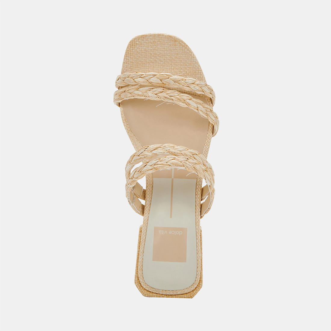 dolce vita haize sandal in vanilla raffia 105169