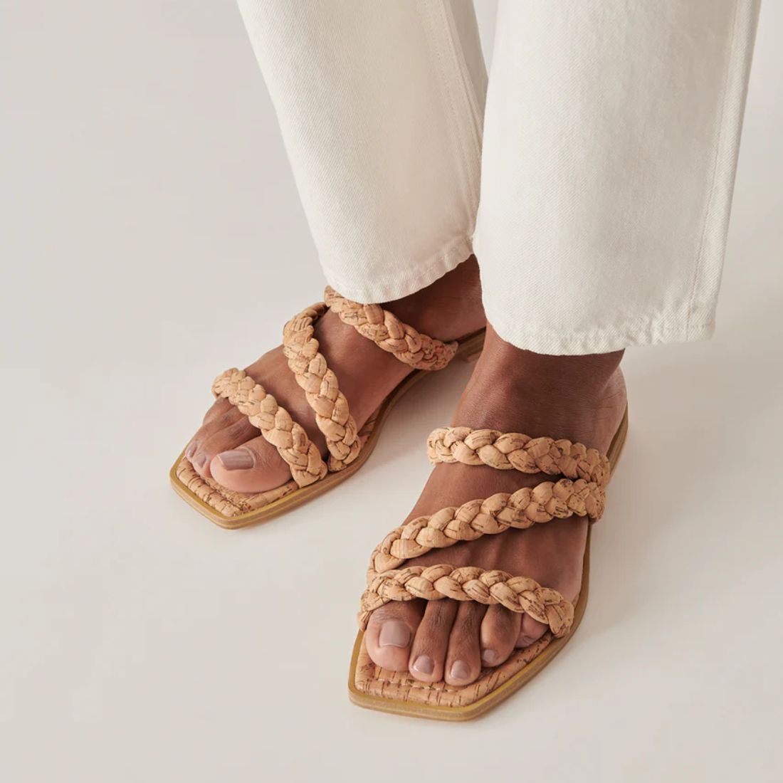 dolce vita iman sandals in natural cork