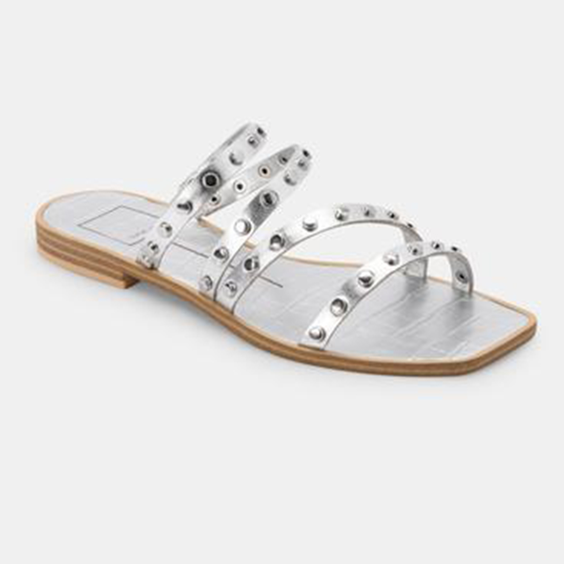 Dolce Vita Izabel Studded Sandal In Silver 81038