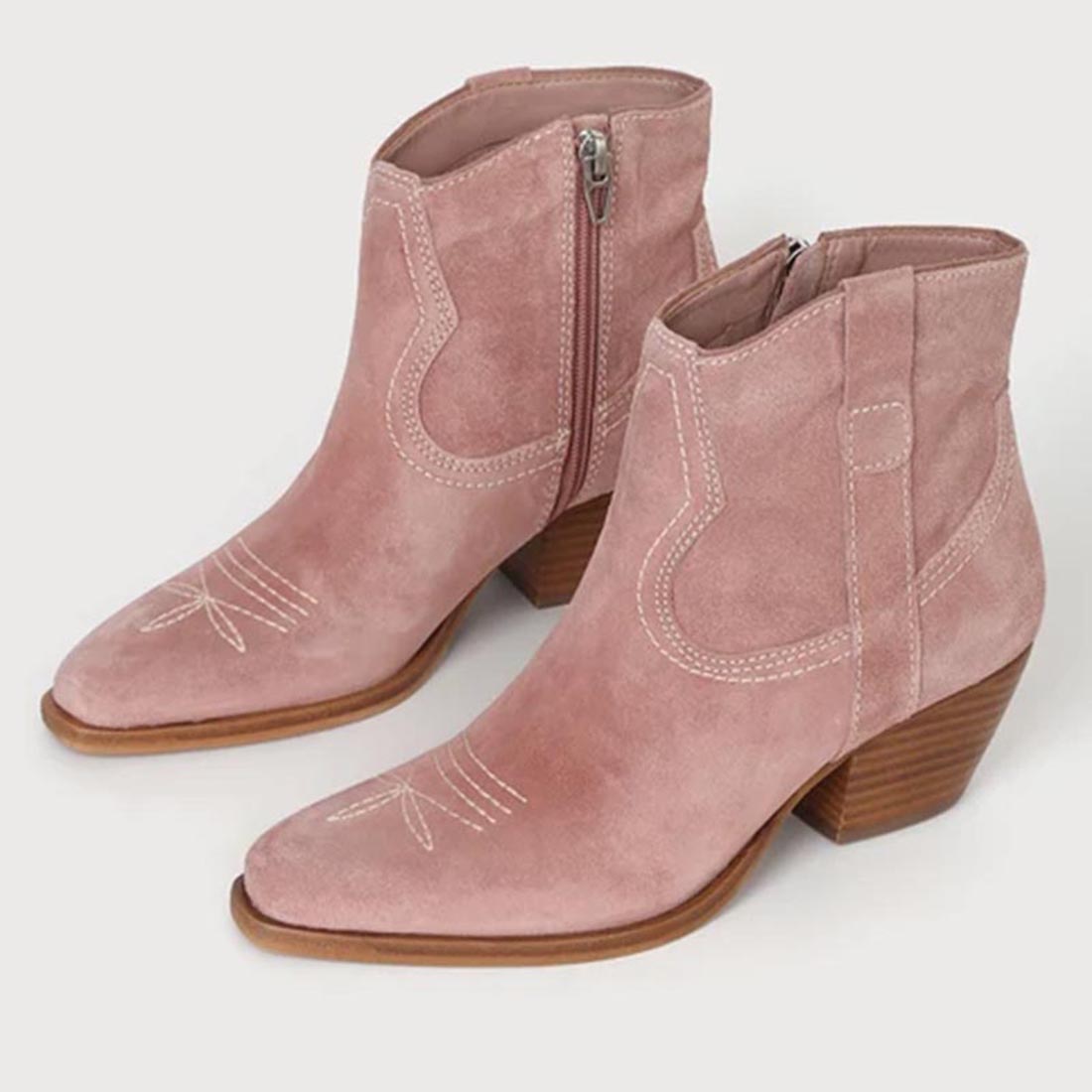 dolce vita silma rose suede booties 100337