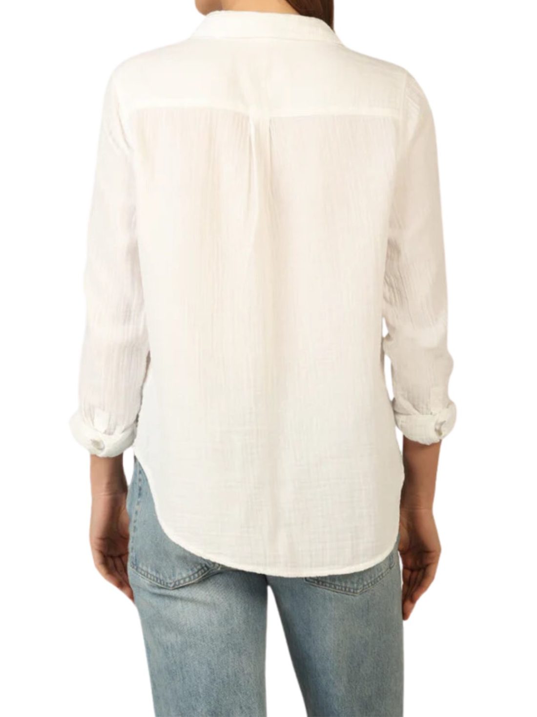 dylan taylor l/s shirt in white