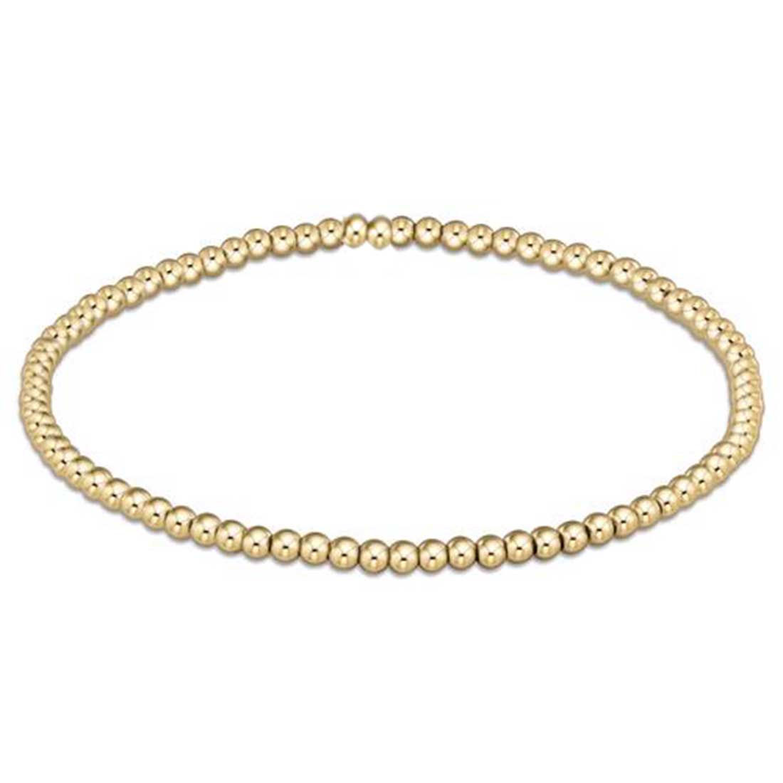 e newton 2 5mm classic gold bead bracelet 99482