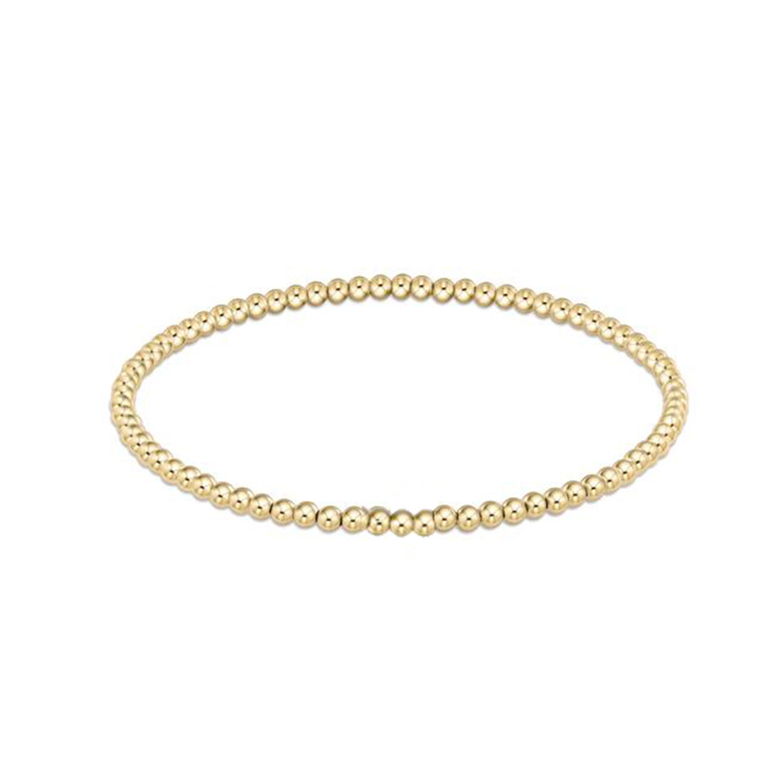 e newton 2mm classic gold bead bracelet 99481