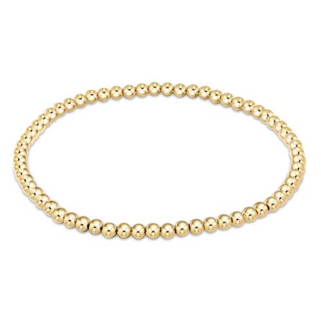 e newton 3mm classic gold bead bracelet 99478