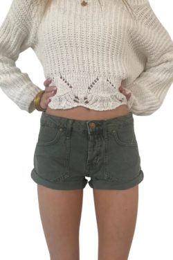 free people beginners luck shorts in olive