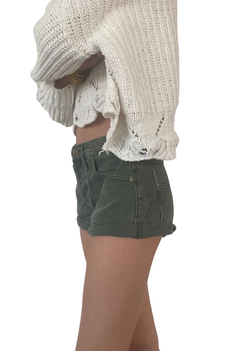 free people beginners luck shorts in olive