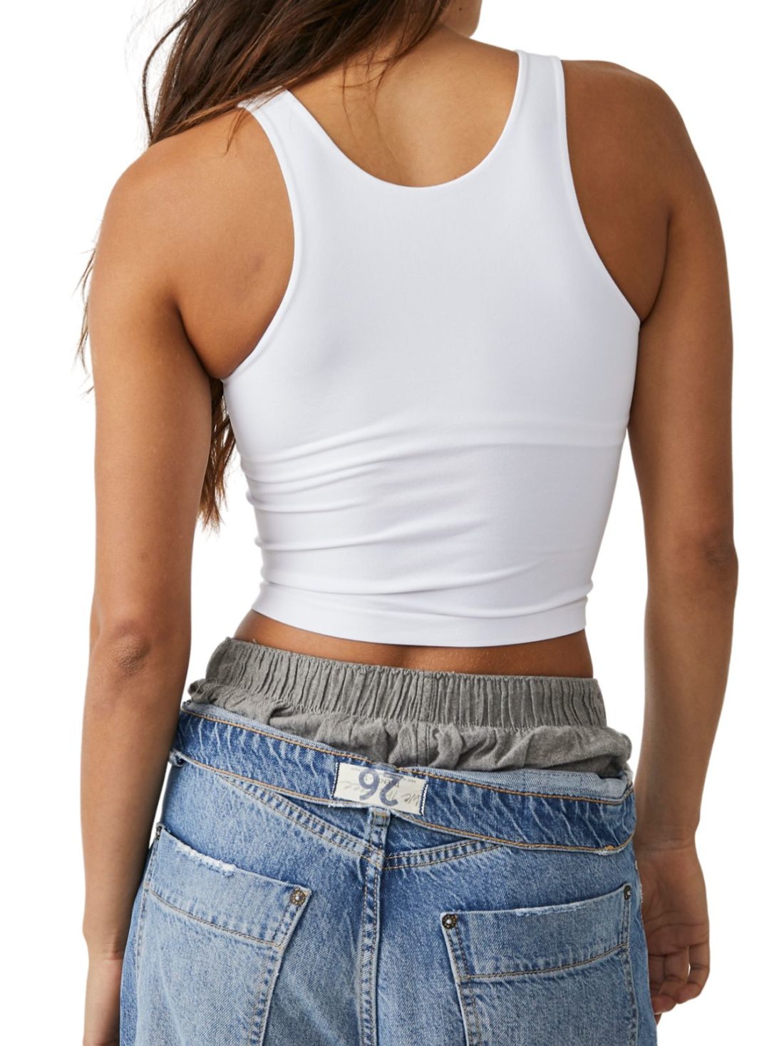 free people clean lines cami in white