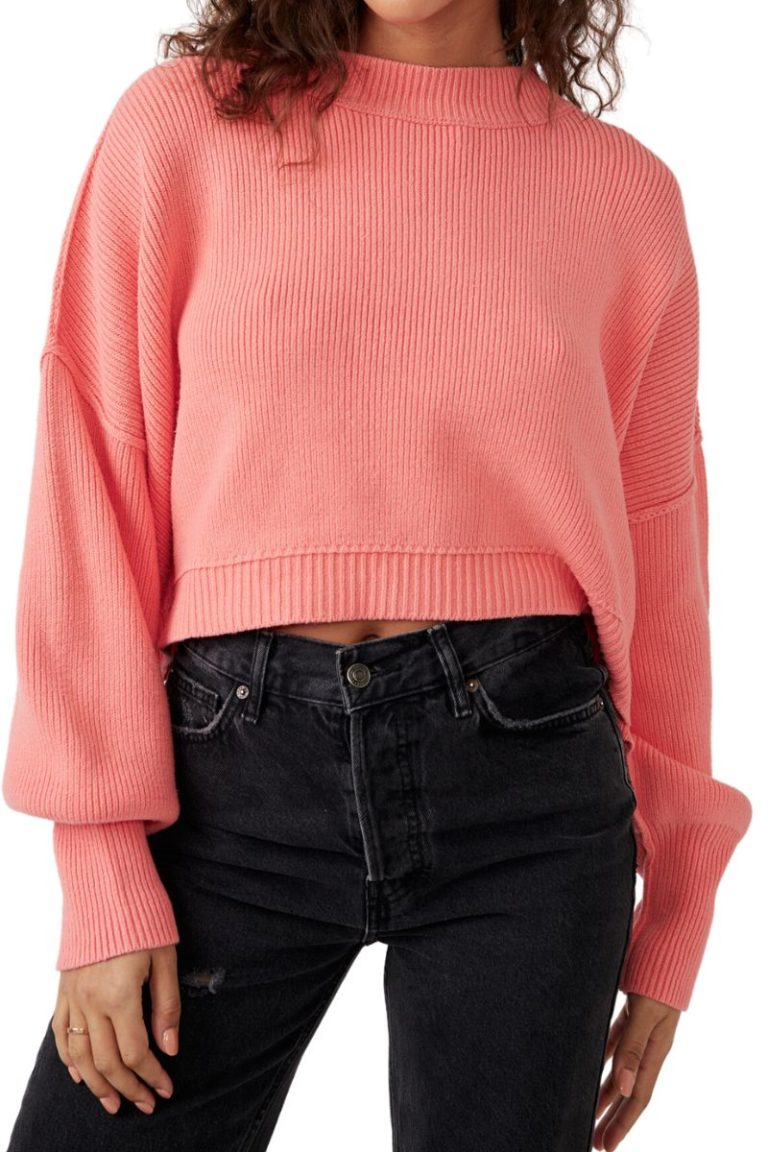 free people easy going crop top in guava