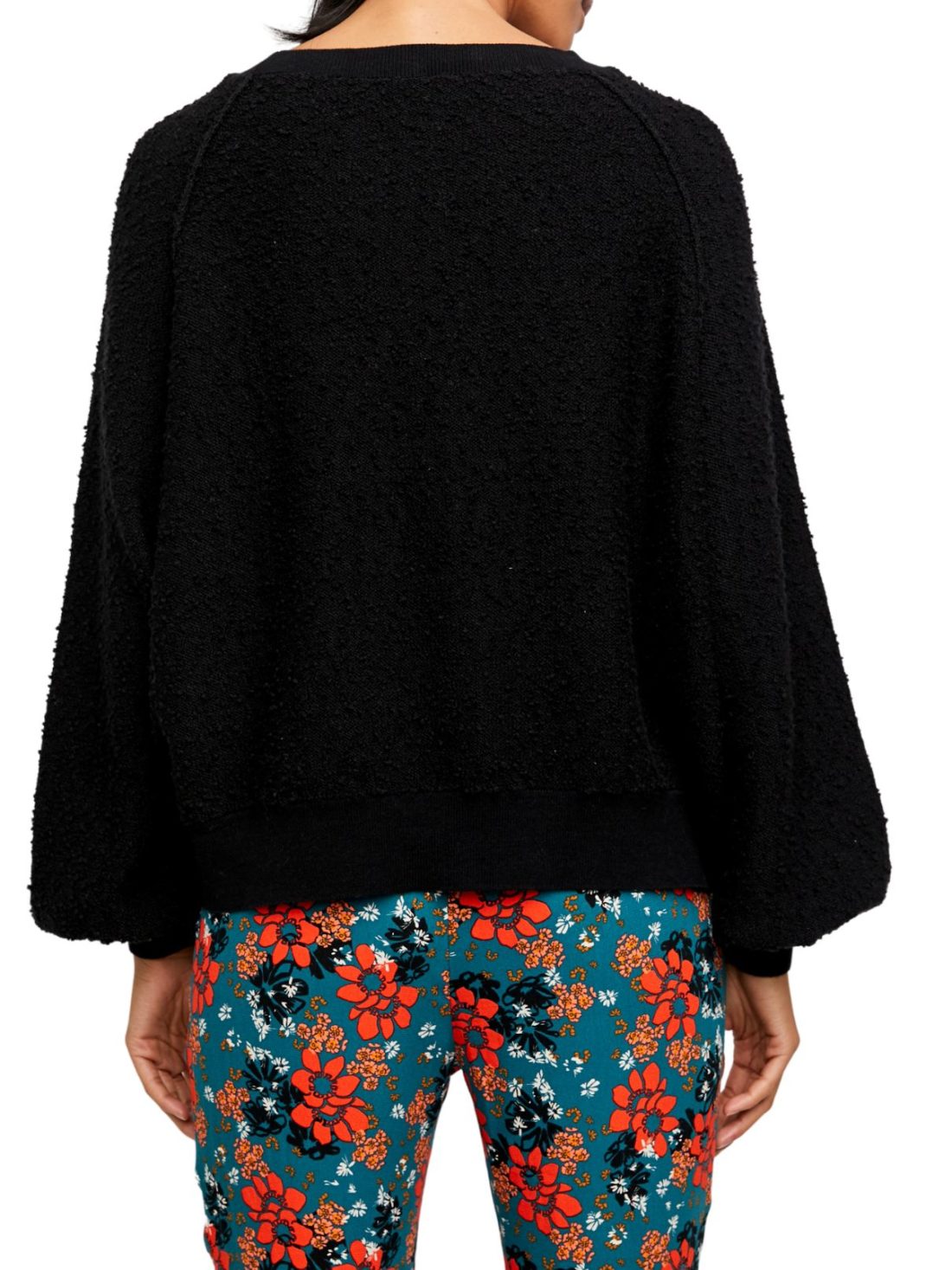 free people found my friend pullover in black