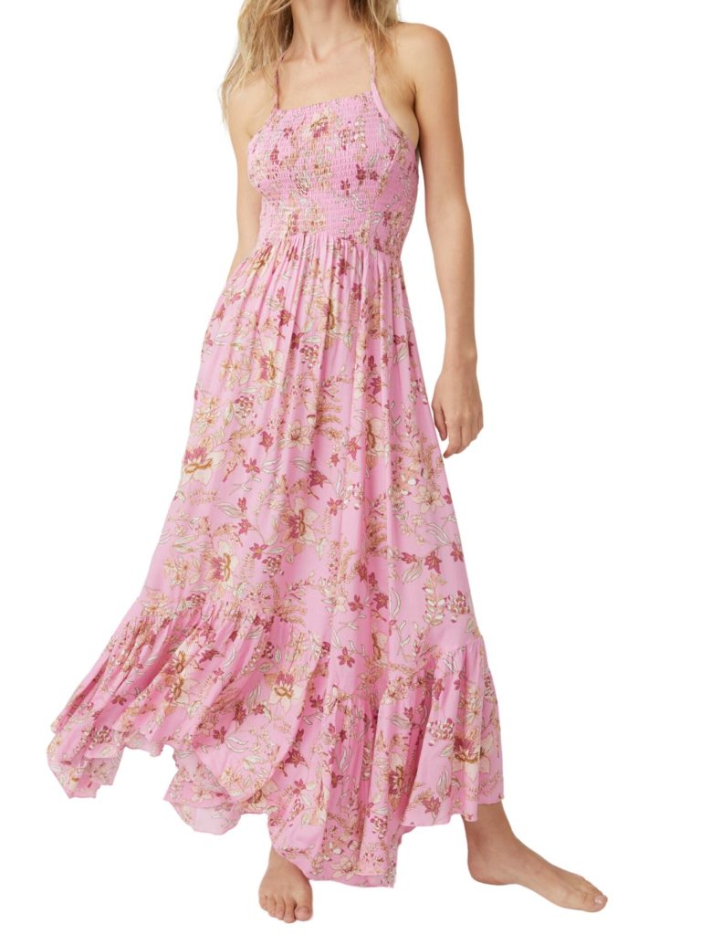 free people heat wave maxi in pink