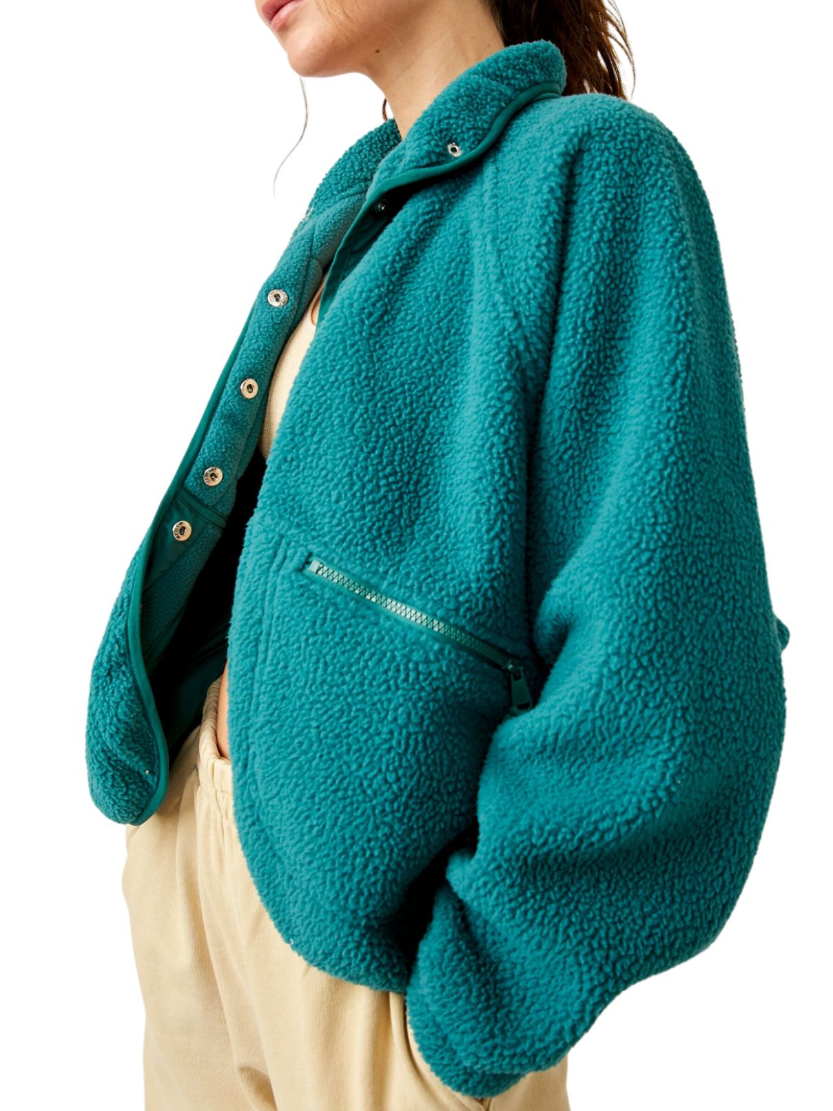 Free People Womens Wool Printed Bomber Jacket, Size: XS, Blue