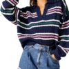 Free People Kennedy Pullover in Midnight Sail