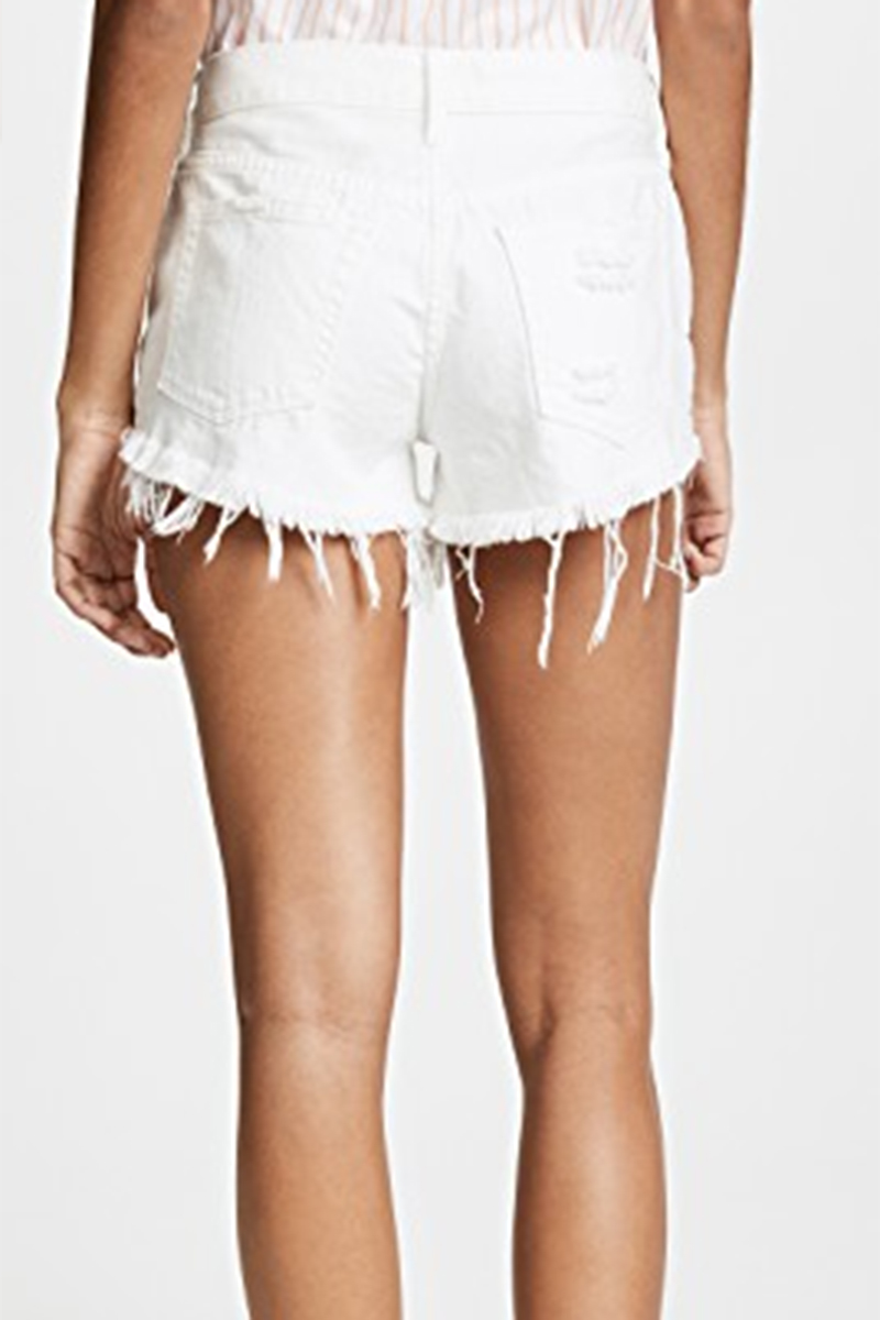 Free People Loving Good Vibrations Cut Off In White 59050