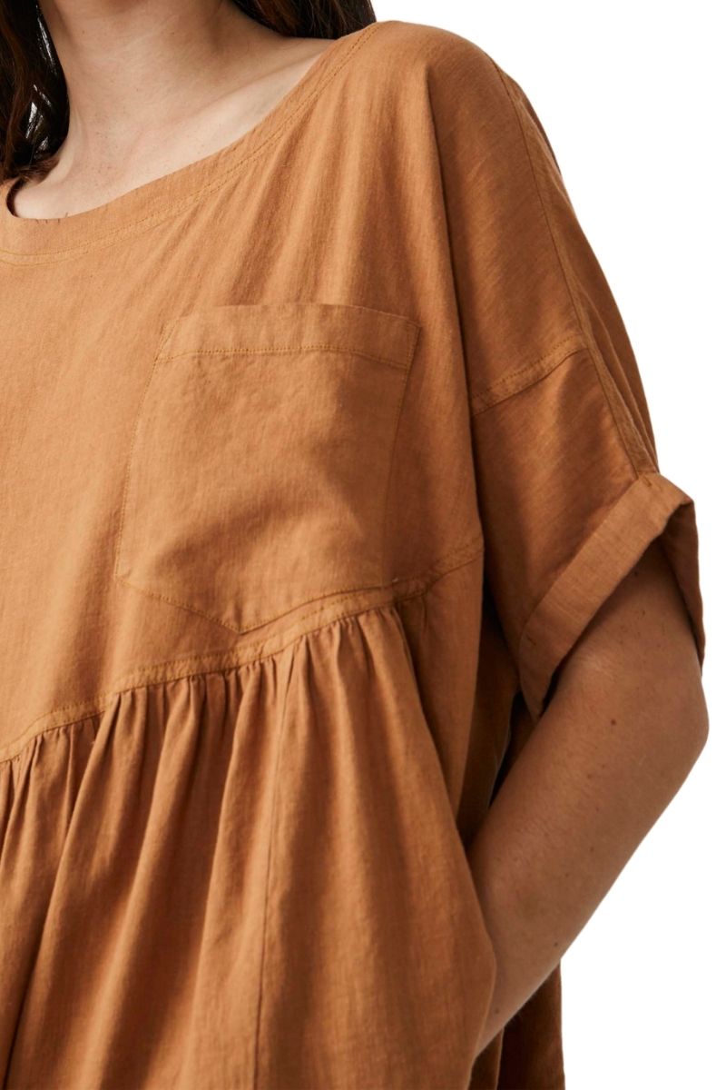 free people moon city top in bright cider