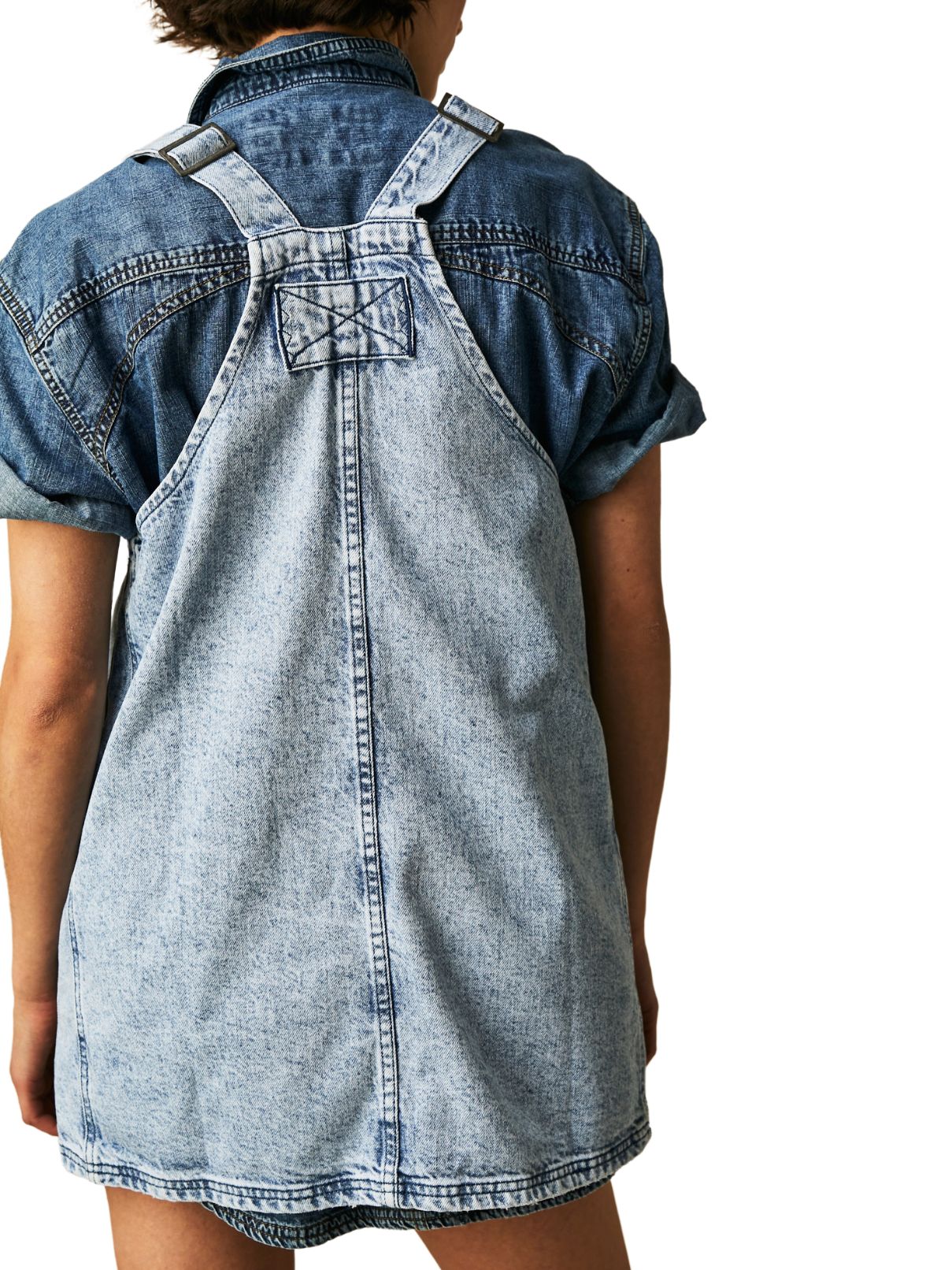free people overall smock mini in all faded out