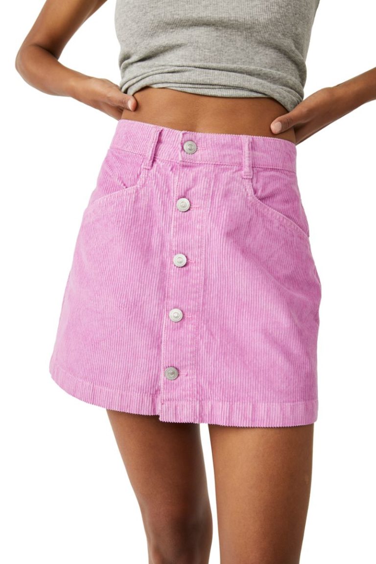 free people ray cord mini in pink frosting