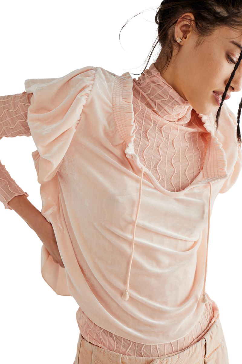 free people terese top in pink tint
