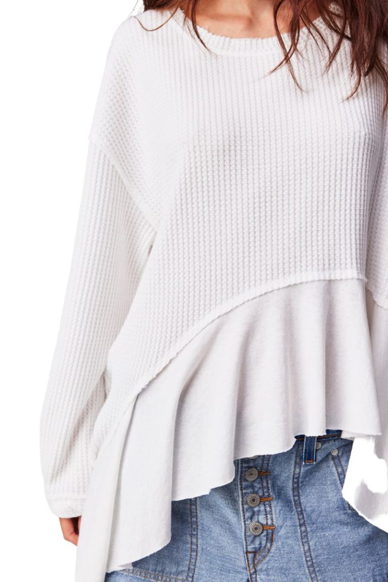 free people vada thermal in ivory 